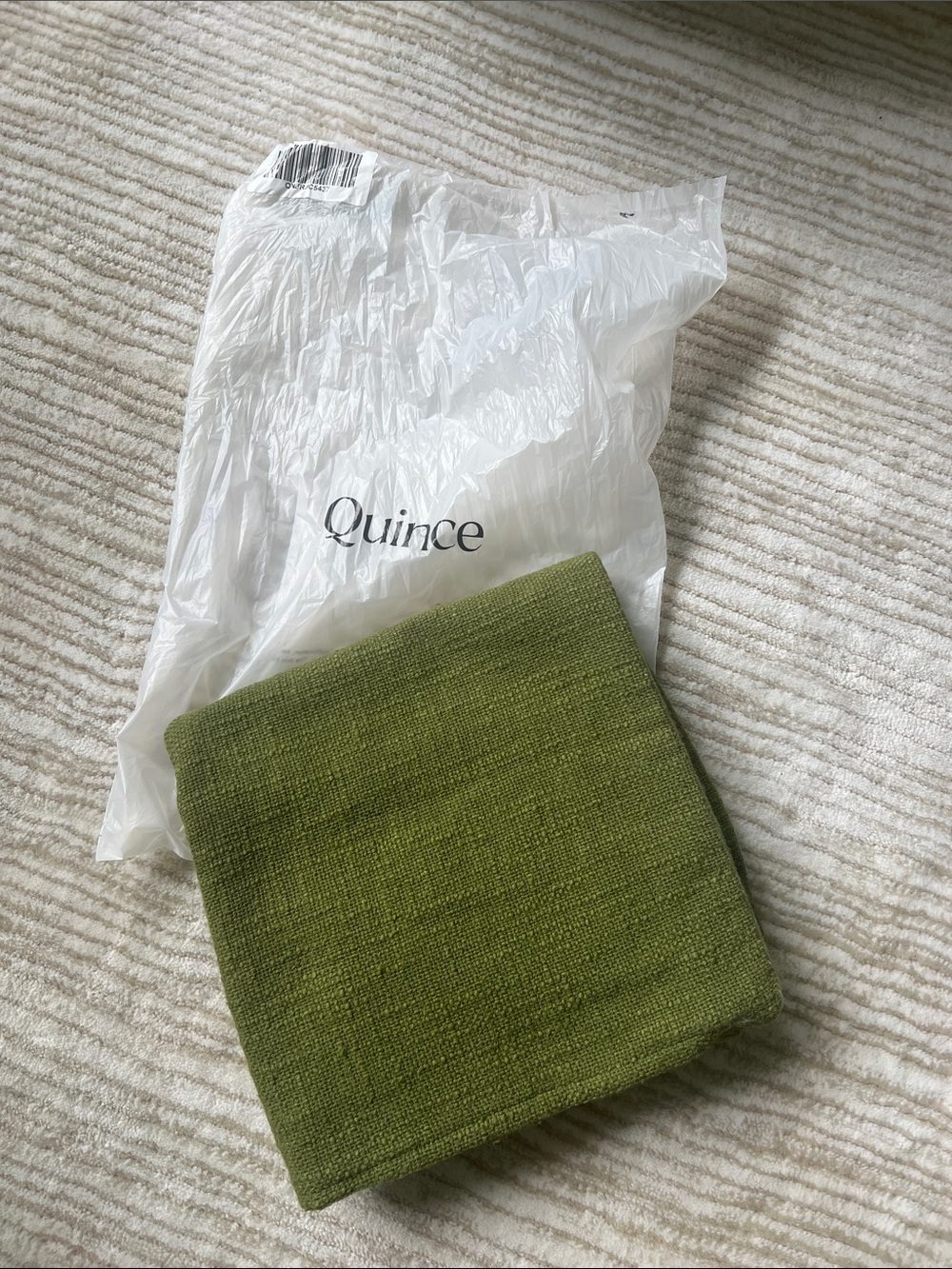 Quince Cotton Slub Pillow Cover 20x20 Olive Green - Picture 3 of 3